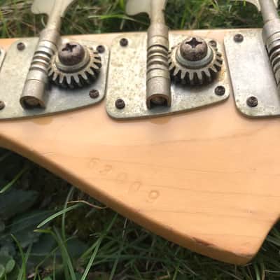 RARE 1976 Fernandes Burny FRETLESS Precision Bass + Original HARDCASE // Maple Fretboard + White Bin image 8