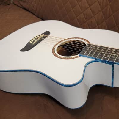 Oscar Schmidt OD312CEWH Dreadnought Cutaway Style Mahogany Neck 12-String Acoustic-Electric Guitar image 14