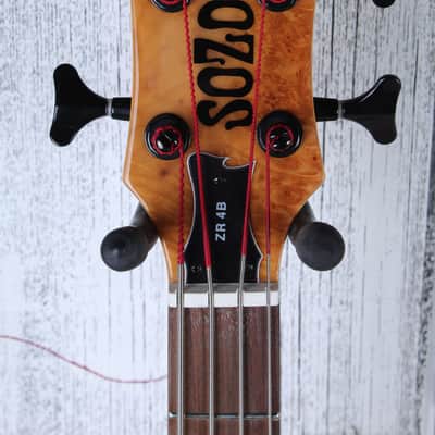 Sozo Render Series Render Bass 4 String Electric Bass Guitar Maple Burl Top image 11