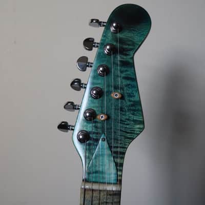 Telecaster Electric Guitar Project - Turquoise Flame Maple Top, Neck & Fretboard image 13