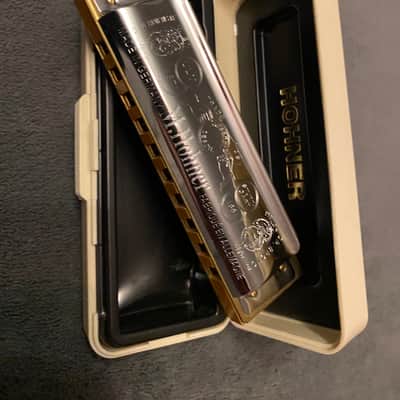 Hohner 1896BX-A Marine Band 1896 Classic Harmonica - Key of A 2010s - Silver image 1