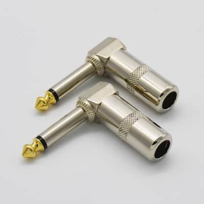 Immagine 3FT 15 Gauge Speaker Cable 1/4" Right Angle to Right Angle Pro Audio Cord - 6