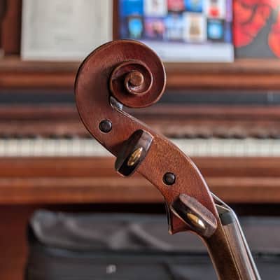 Revived Antique Unlabeled French Strad Copy 4/4 Violin Vintage 1920's Fiddle w/ New Brazilwood Bow and Composite Case image 5