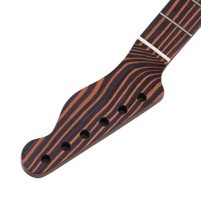 21-Fret Zebra wood Guitar Neck for Tele image 4