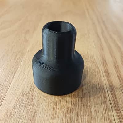 Black talk box tube adapter for 5/8" OD tube to a 1 3/8"-18 threaded driver image 3