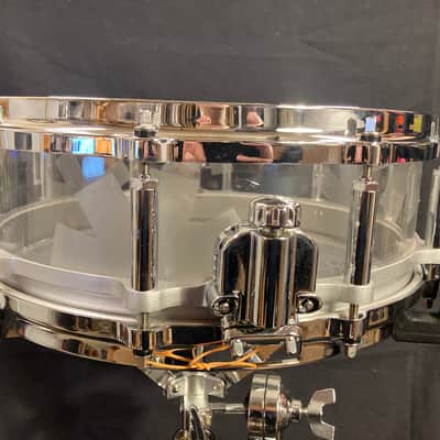 Chad Smith's Pearl 14x5" Custom Red Hot Chili Peppers Logo, 2011 World Tour Snare Drum. Clear Acrylic, With SIGNED HEAD! image 13