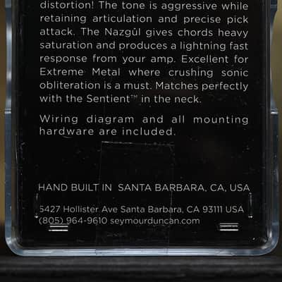 Seymour Duncan Nazgul 6 String Bridge Humbucker Trembucker Pickup Black image 2