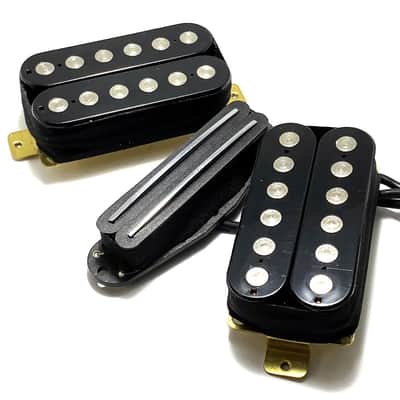 Phat Duo Hot HSH Pickup Set, Phat Screamer Bridge & Neck Humbucker + Duo Rail Strat Sized Humbucking Middle image 2