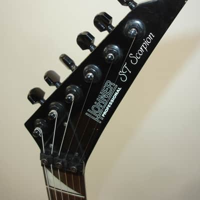 Hohner ST Scorpion Electric Guitar, Black image 9