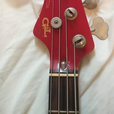 Rare Lefty G&L Interceptor Bass 1985 Two Tone Red/Black image 5