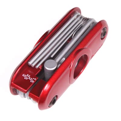 Ibanez MTZ11-BBK Guitar Multi-Tool - 11-in-1 Compact Setup Tool Kit, Red image 2