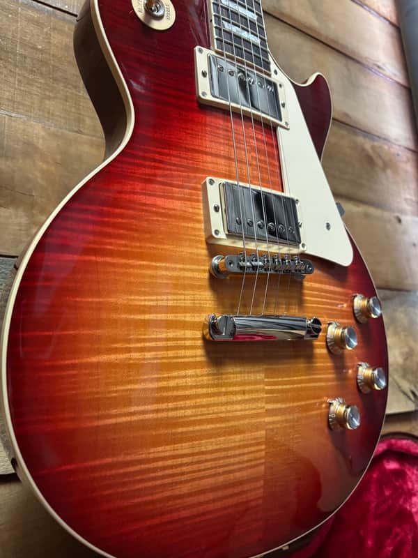 2024 Gibson Wildwood Spec Les Paul 60's Standard Figured Dark Cherry Sunburst w/case image 1