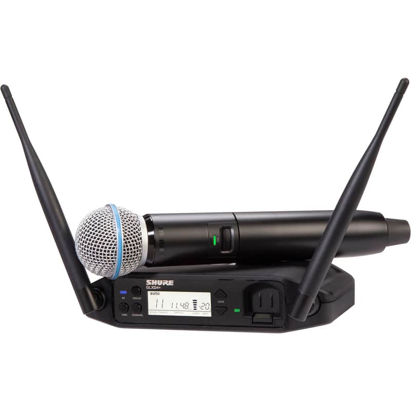 Shure GLXD24+ Digital Wireless Handheld System with Beta 58A Capsule image 1
