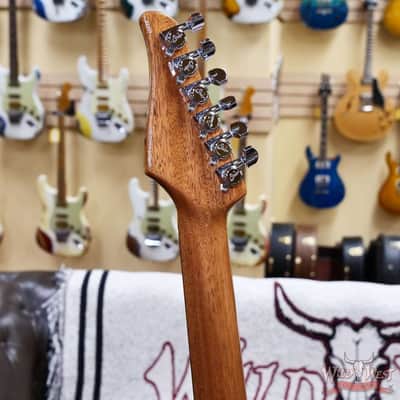 Suhr Custom Set Neck Modern HSS Flame Maple Top SSCII System Blower Switch 24 Stainless Steel Jumbo Frets Trans Purple 6.95 LBS image 10
