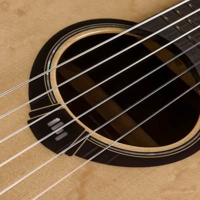 LAG HV50-N-ACE Hyvibe 50 Nylon Auditorium Bevel Cutaway Gloss w/Hybrid Gigbag image 6