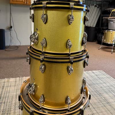 Ayotte (Ray Era) Wood Hoop 5 piece 90s - Gold sparkle image 16