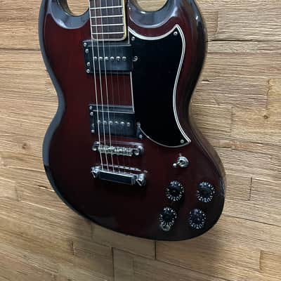 Carlo Robelli SG Style guitar  1970's  MIJ- Red/brown burst w/OHSC image 5