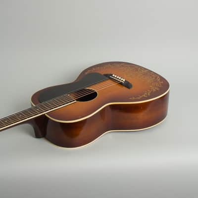 Kay Kraft  Jumbo Style A Acoustic Guitar,  c. 1932, black gig bag case. image 7