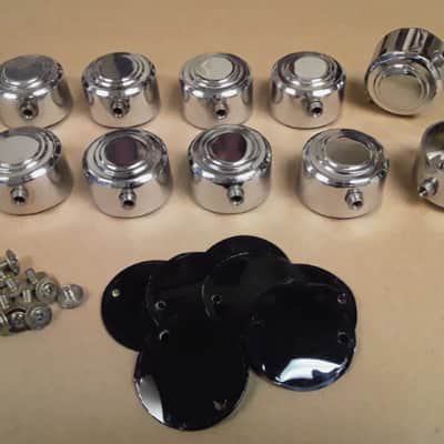 10 Pc. Chrome Double Sided Hayman/Camco Snare Drum Lugs Lot #2 + Gaskets & Screws (1 3/8" hole spacing) - *Very Rare to Find* image 3