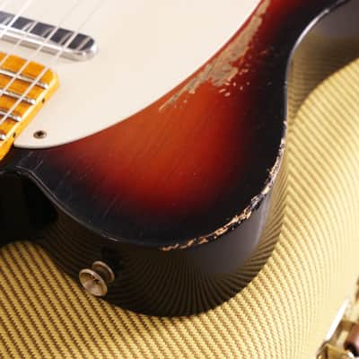 Fender Custom Shop 1955 Telecaster Heavy Relic 2-Tone Sunburst over Blonde Masterbuilt Andy Hicks image 7