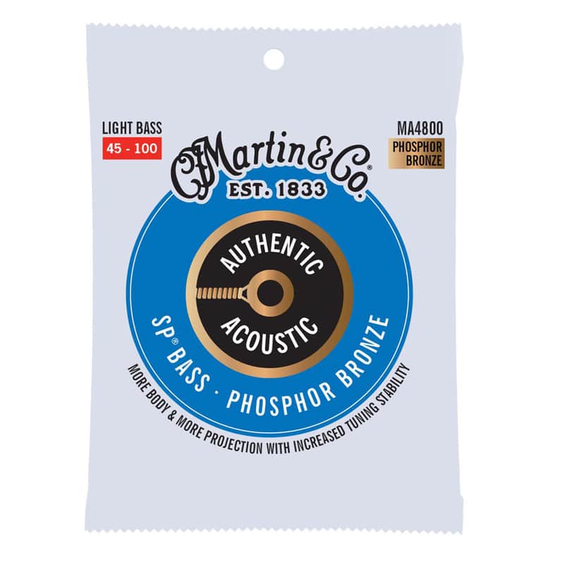 Martin MA4800 Authentic SP Bass 92-8 Acoustic Bass Strings - Light image 1