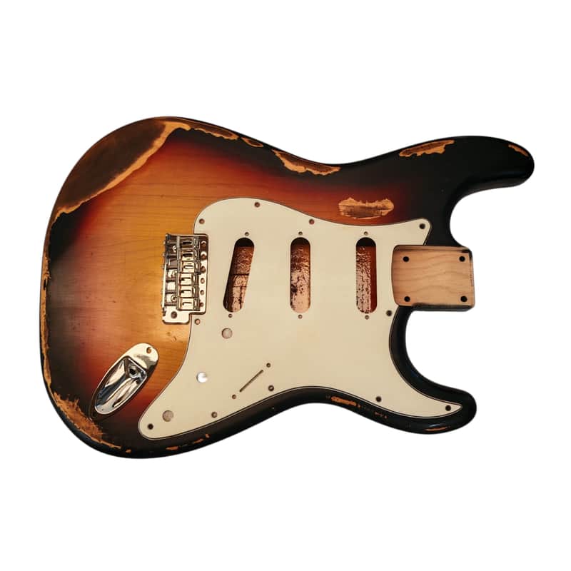 Relic NITRO three tone sunburst Gloss Alder Strat guitar body - 1.7kg image 1