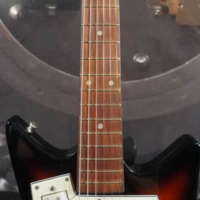 1960s Norma EG-405-2 Redburst MIJ Vintage Electric Guitar w/ Original Gold Foils image 3