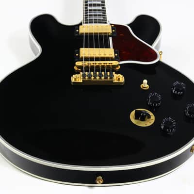 2011 Gibson Custom BB King Lucille Black | Ornate Crown Headstock Inlay ES 355 Dual Input Jacks image 16