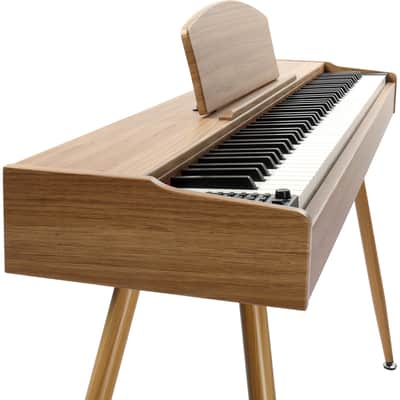 Ukscs 88 Key Standard Full Weighted Keyboards Digital Piano with Metal Stand, Power Adapter, Triple Pedals, Headphone,for All Experience Natural Wood color image 6