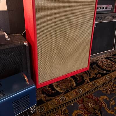 Custom 6x10 Guitar speaker cabinet red, 1950's speakers image 1