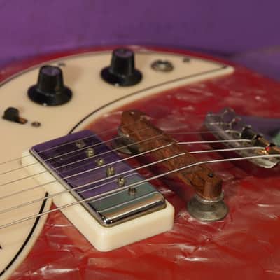 1962 Supro Belmont (National/Valco) Pink Pearloid Electric Guitar (VIDEO! Fresh Refret+Work, Ready) image 10