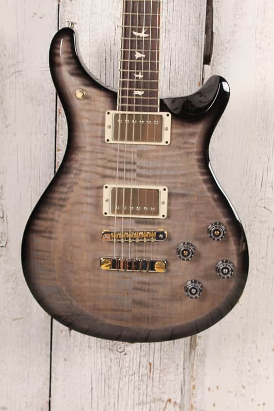 PRS S2 McCarty 594 Electric Guitar Flame Top Faded Gray Black Burst with Gig Bag image 1