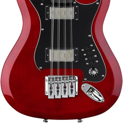 Hagstrom H8-II Bass Wild Cherry Transparent w/Case image 1