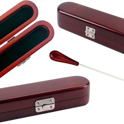 Music Conducting Baton Music Baton Orchestra Baton Wood Handle with Wooden Gift Box,red image 3