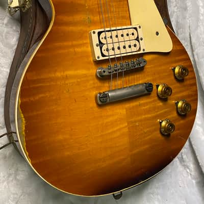 NEW! Gibson Custom 1959 Les Paul Standard Resissue Electric Guitar - Beauty of the Burst #86 Heavy Aged - MONSTER TOP! Only 8.4lbs - Authorized Dealer - G07566 image 10