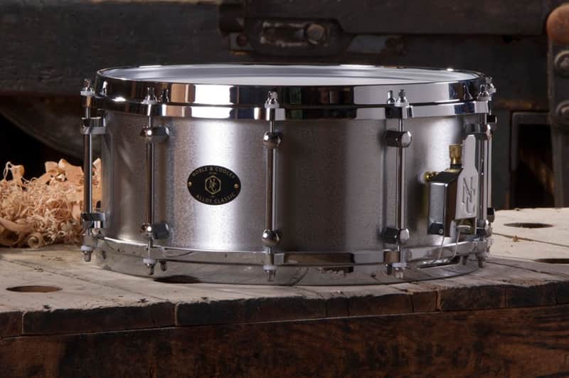 Noble & Cooley *Pre-Order* Alloy Classic 4.75x14" Cast Aluminum Snare Drum Raw with Protective Coating Chrome Hardware | Made in the USA | Special Order | Authorized Dealer image 1