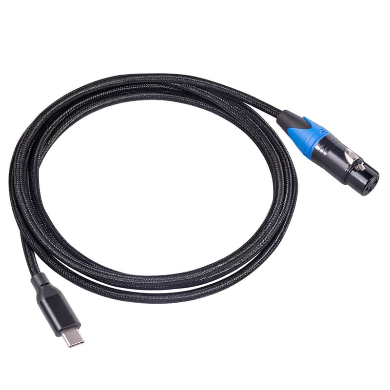 USB C Male to XLR Female Microphone Cable 10 FT, Type-C XLR Stereo Audio Cord Link Converter Cable, Plug and Play P&P Audio Adapter for Recorder, Smartphone, Laptop image 1