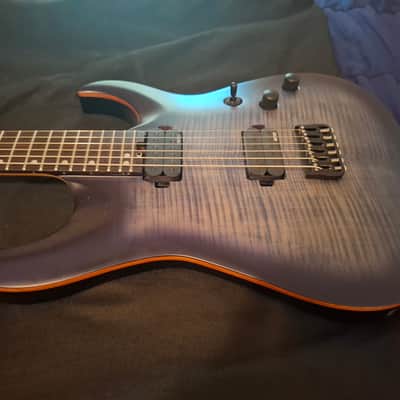 Harley Benton Amarok-BT BKBL Flame Burst 27-Inch 6-String Baritone (DISCONTINUED) image 11