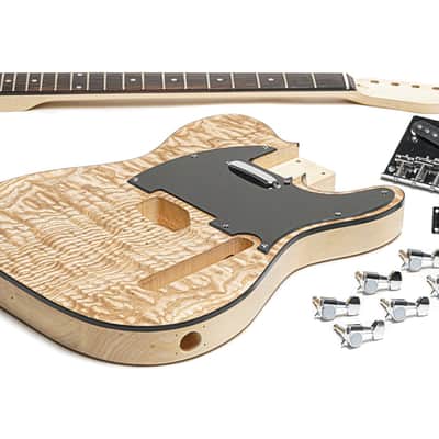 Solo TCK-10 DIY Electric Guitar Kit With Ash Burl Top image 1