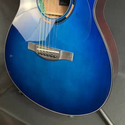 Yamaha TAS1E TransAcoustic Folk Acoustic-Electric Guitar Ultra Marine w/ Soft Case (066) image 8