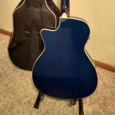 Daisy Rock DR6278 Wildwood Royal Blue Burst acoustic electric cutaway guitar image 11