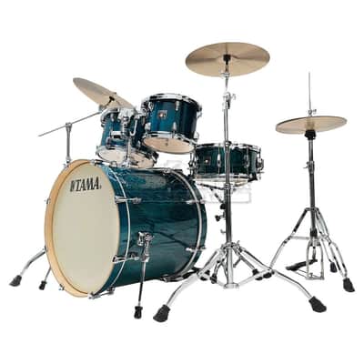 Tama Superstar Classic 5pc Drum Set Gloss Sapphire Lacebark Pine image 1