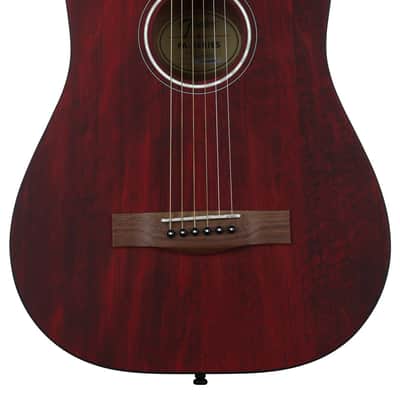 Fender FA-15 3/4 Scale Steel Acoustic Guitar - Red  Bundle with Fender 60CL Phosphor Bronze Acoustic Guitar Strings - .011-.052 Custom Light image 3