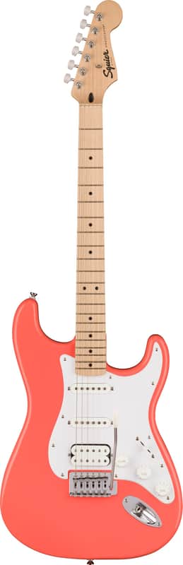 Squier Sonic Stratocaster HSS Electric Guitar Tahitian Coral image 1