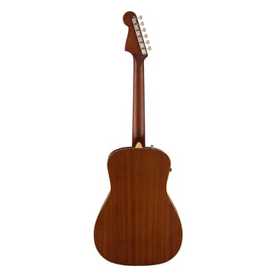 Fender Malibu Player A/E Guitar - Olympic White w/ Walnut FB image 8
