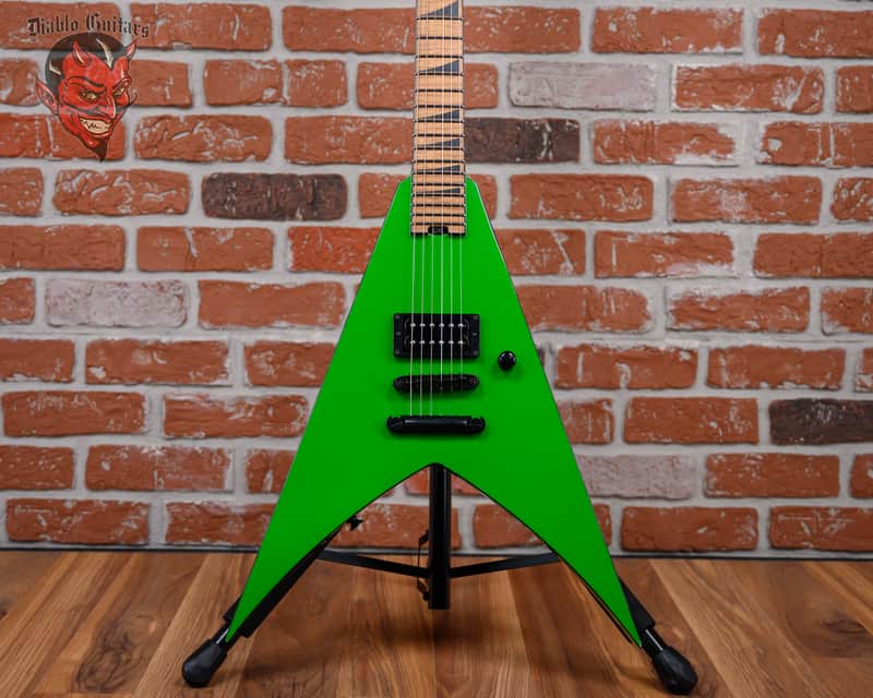 Jackson USA Custom Shop One Off King V Slab Top Kawasabi Green Nitro Studio Relic with Rear Black Pin Stripes 2025 w/OHSC image 1