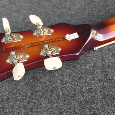 Hofner HCT-500/1-CV Cavern Custom Conversion Beatle Bass Brown burst Tea Cups Cream Switches & Hard Case image 12