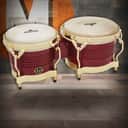 Latin Percussion LP Matador Traditional 7-1/4"-8-5/8" Bongos - Oak Red with Gold Hardware (M201-RW)