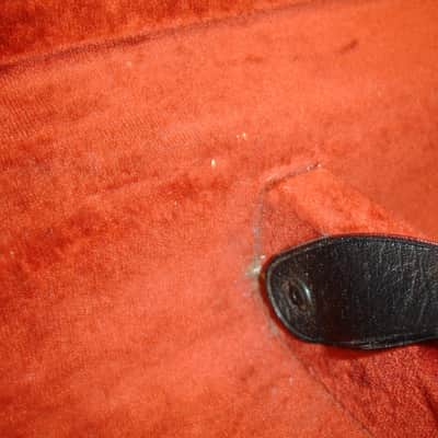 Vintage Fender Mustang Electric Guitar Case, Black with Oxblood Interior image 14