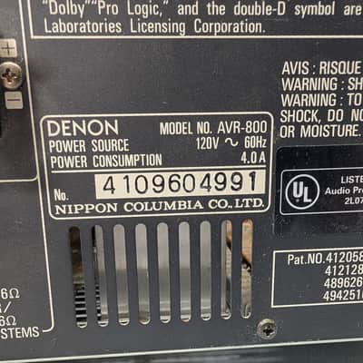 Denon AVR-800 Receiver HiFi Stereo Vintage Home Audio AM FM Surround Sound image 6